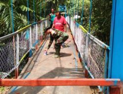 Jembatan Gantung di Korong Tangah Padang Sudah Bisa Dilalui