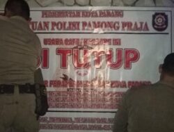 11 Kafe di Padang Disegel Satpol PP