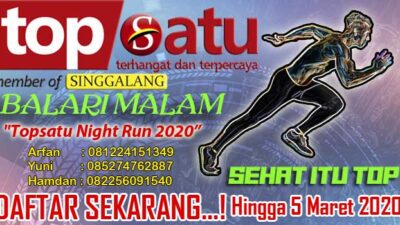 Berhadiah Puluhan Juta, Topsatu Night Run 2020 Hadir di Padang