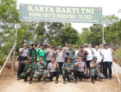 Karya Bakti TNI dan Penanaman 100 Pohon Digelar di Nagari Guguak Malalo