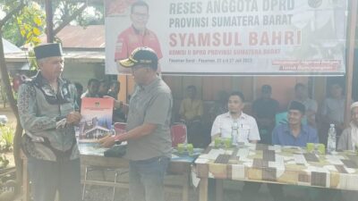 Syamsul Bahri Tampung Aspirasi Masyarakat Aia Gadang Barat