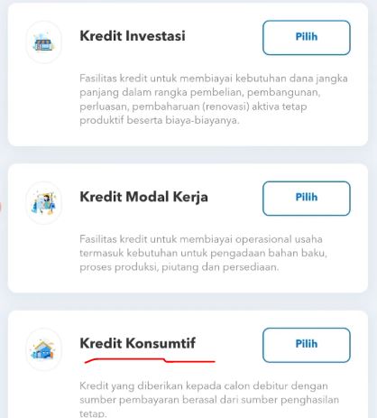 3. Pilih Kredit Konsumtif, Ajukan Pinjaman, Lanjutkan Pengajuan Pinjaman