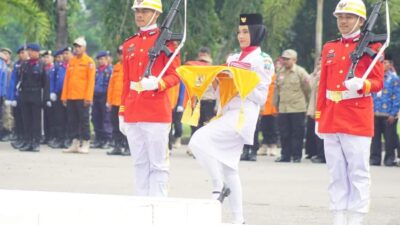 Detik- detik Proklamasi di Dharmasraya Khidmat, Bupati Kenakan Pakaian Kerajaan