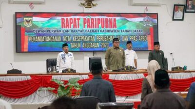 KUA PPAS APBD Perubahan Tanah Datar 2023 Ditandatangani