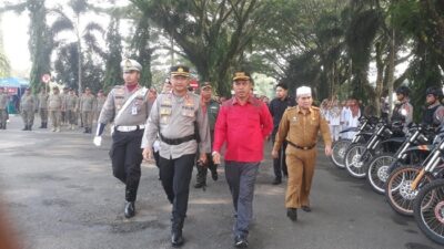 Polres Dharmasraya Gelar Apel Pasukan Pengamanan Pemilu 2024