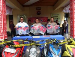 Curanmor di Pasaman Barat Berhasil Diungkap, 4 Pelaku Ditangkap dan 8 Motor Disita