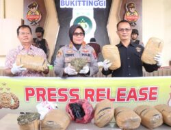 Dikirim ke Jawa, Polresta Bukittinggi Gagalkan Peredaran 10 Kg Ganja