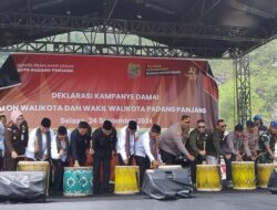 Diikuti 3 Paslon, KPU Padang Panjang Gelar Deklarasi Kampanye Damai