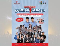 Puncak Konser Sumbar 1 Gercep Mahyeldi-Vasko di Parkiran GOR Haji Agus Salim