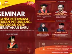 Roberia Narasumber Seminar Urgensi Peraturan Perundang-undangan oleh Pemerintahan Baru