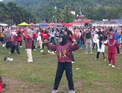 KPU Sawahlunto Sosialisasikan Ayo ke TPS Melalui Senam Bersama