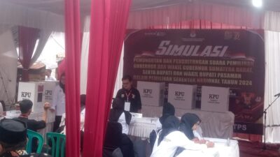 Matangkan Persiapan, KPU Pasaman Simulasi Pencoblosan dan Penghitungan Suara Pilkada